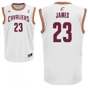 Maillot De Basket Cleveland Cavaliers LeBron James 23 Tissus Sportif Fans Edition Blanc
